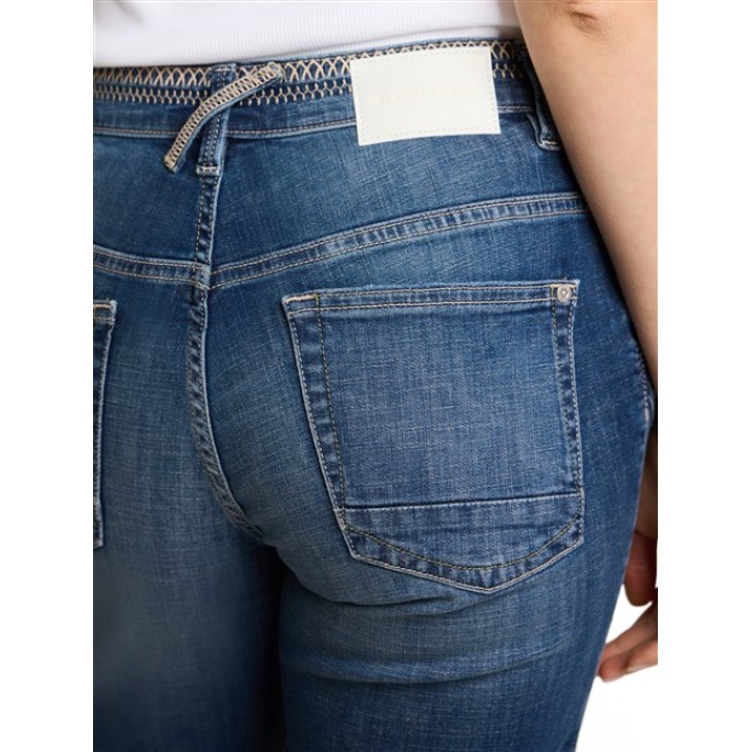Tom Tailor Damesmode Maya Tapered Bermuda jeansshort met stretch 1051487